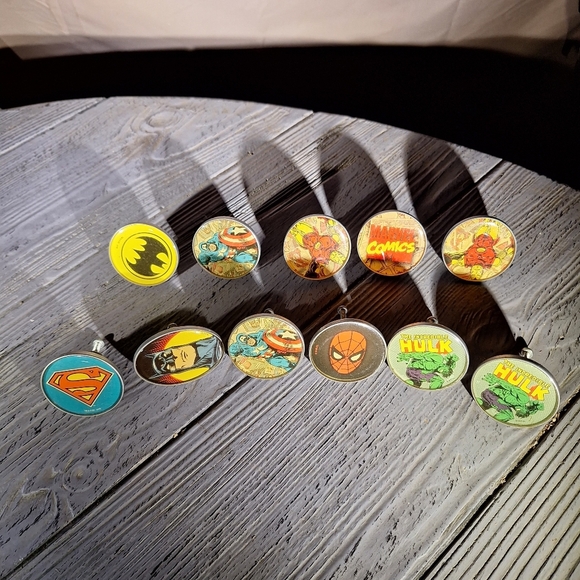 Superhero Drawer Knobs Marvel , Superman, Spider-Man, Hulk, Batman Set Of 11 - Picture 3 of 7